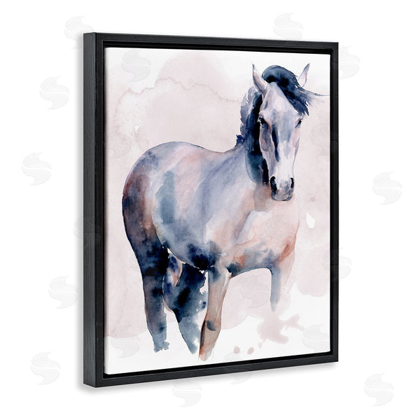 Stupell Industries Jennifer Paxton Parker | Blue Watercolor Horse Portrait Wall Art
