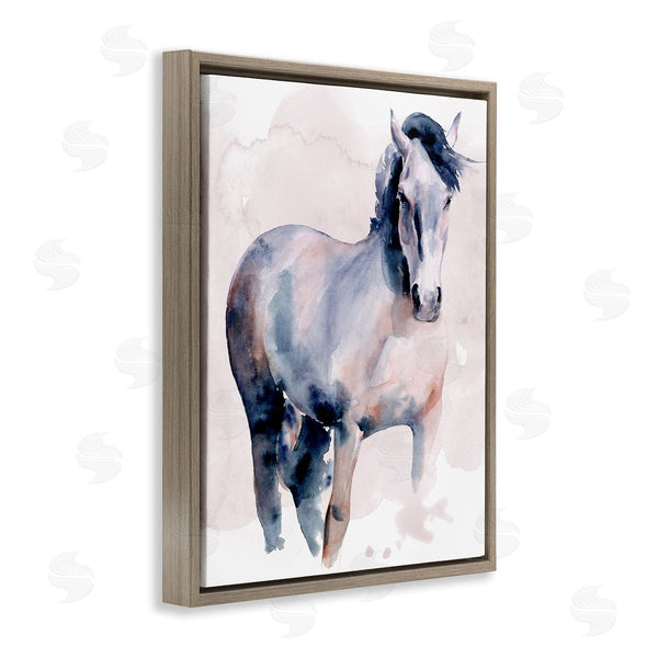 Stupell Industries Jennifer Paxton Parker | Blue Watercolor Horse Portrait Wall Art