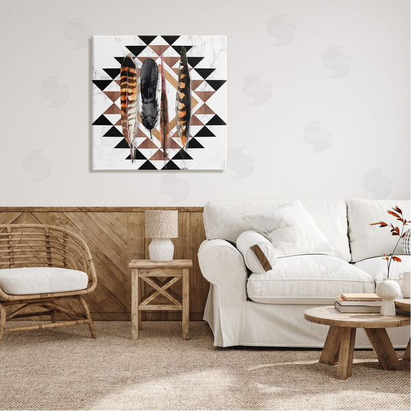 Stupell Industries Jennifer Paxton Parker | Boho Feathers On Geometric Wall Art