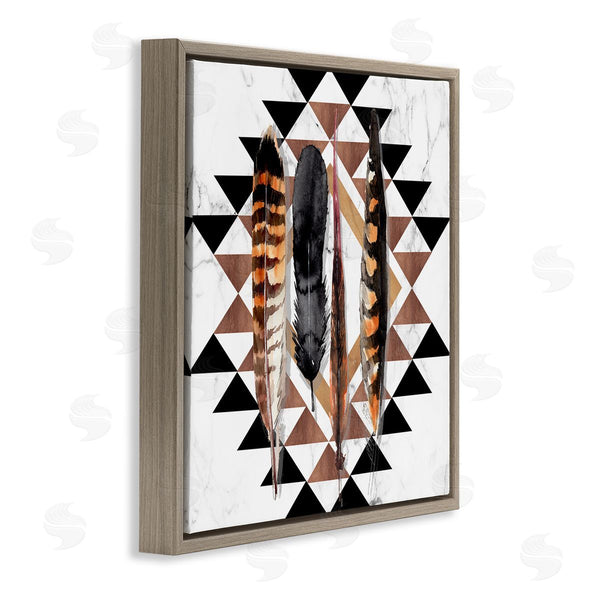 Stupell Industries Jennifer Paxton Parker | Boho Feathers On Geometric Wall Art