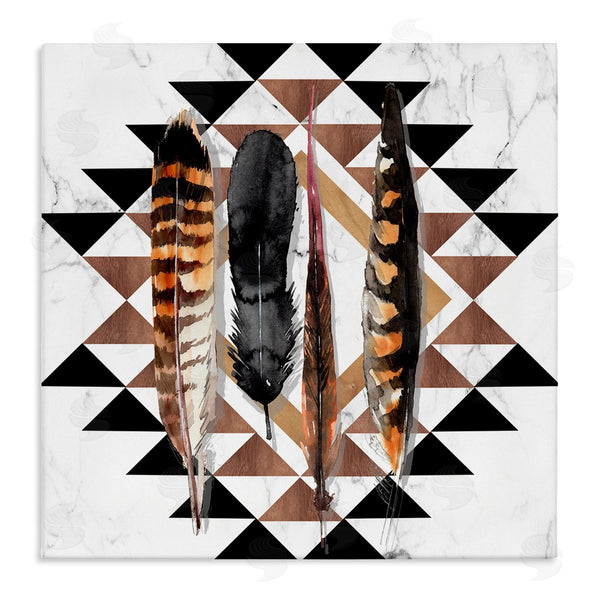 stupell industries Jennifer Paxton Parker | Boho Feathers on Geometric Wall Art