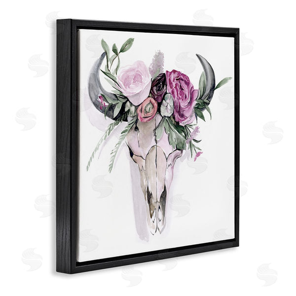 Stupell Industries Jennifer Paxton Parker | Cattle Skull Roses Arrangement Wall Art