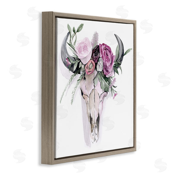 Stupell Industries Jennifer Paxton Parker | Cattle Skull Roses Arrangement Wall Art