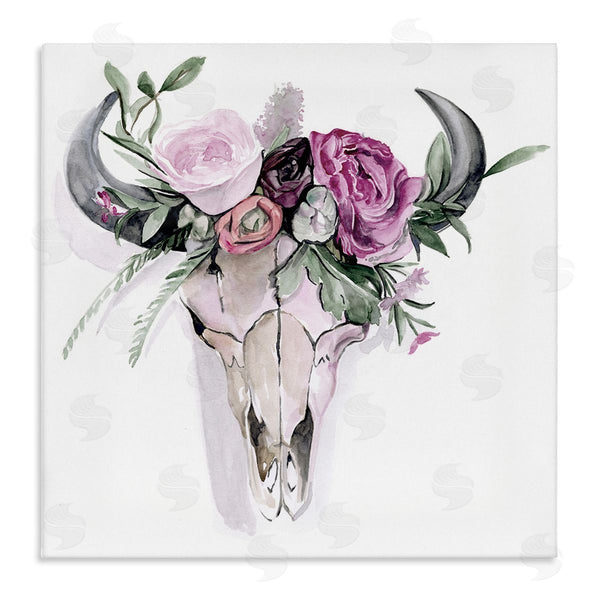 stupell industries Jennifer Paxton Parker | Cattle Skull Roses Arrangement Wall Art