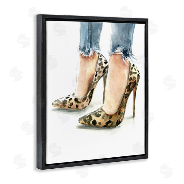 Stupell Industries Jennifer Paxton Parker | Cheetah Heels And Cuffed Jeans
