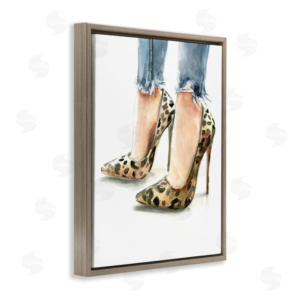 Stupell Industries Jennifer Paxton Parker | Cheetah Heels And Cuffed Jeans