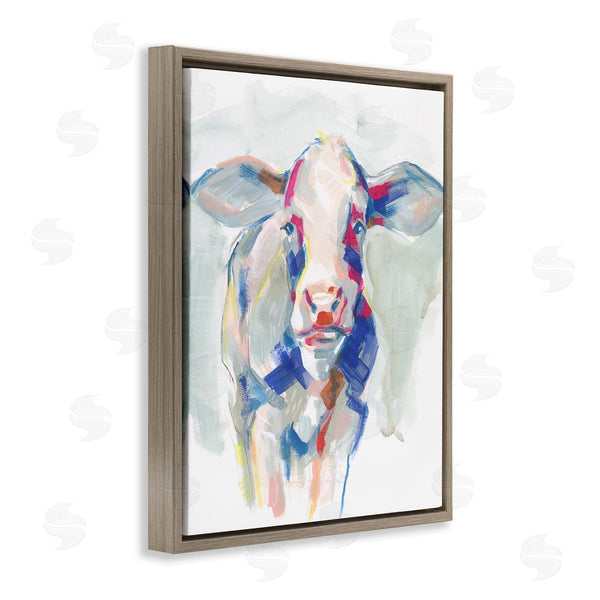 Stupell Industries Jennifer Paxton Parker | Colorful Cow Farm Animal Painting Wall Art