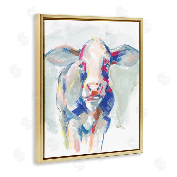 Stupell Industries Jennifer Paxton Parker | Colorful Cow Farm Animal Painting Wall Art