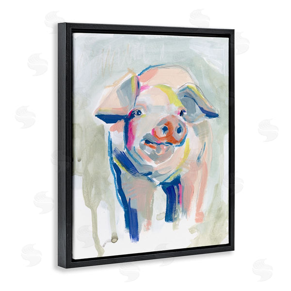 Stupell Industries Jennifer Paxton Parker | Colorful Pig Farm Animal Painting