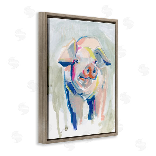 Stupell Industries Jennifer Paxton Parker | Colorful Pig Farm Animal Painting