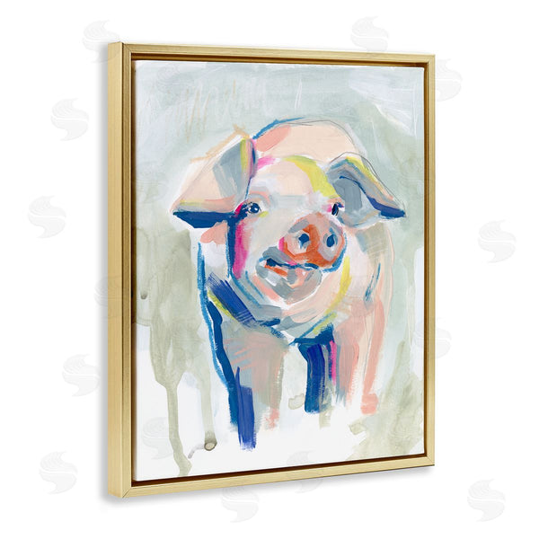 Stupell Industries Jennifer Paxton Parker | Colorful Pig Farm Animal Painting