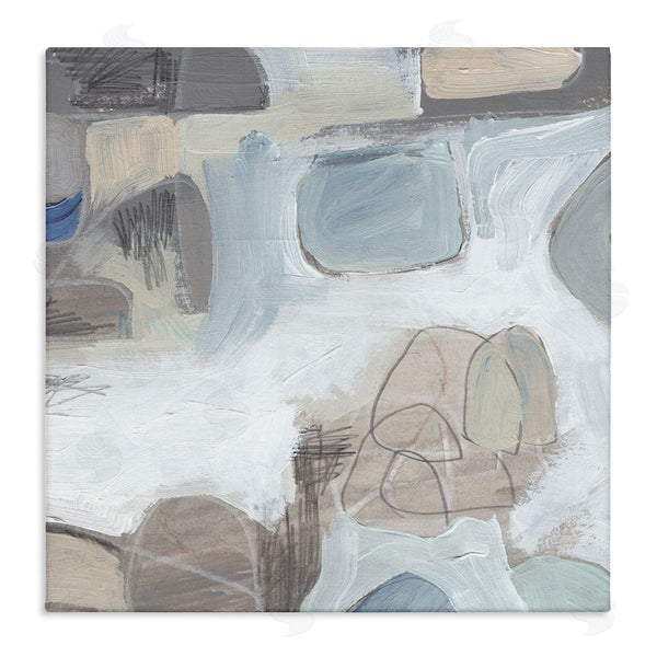 stupell industries Jennifer Paxton Parker | Conceptual Geometric Shapes Busy Lines Grey Blue Wall Art