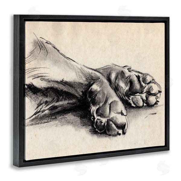 Stupell Industries Jennifer Paxton Parker | Dog Paw Charcoal Design