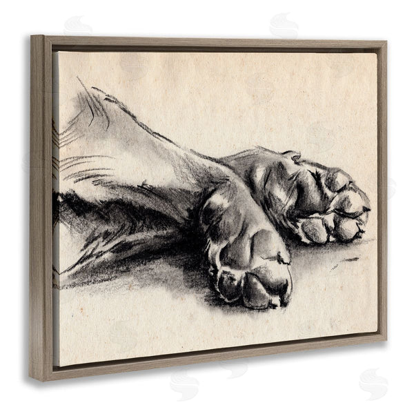 Stupell Industries Jennifer Paxton Parker | Dog Paw Charcoal Design