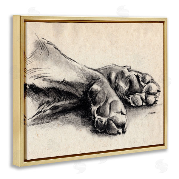 Stupell Industries Jennifer Paxton Parker | Dog Paw Charcoal Design
