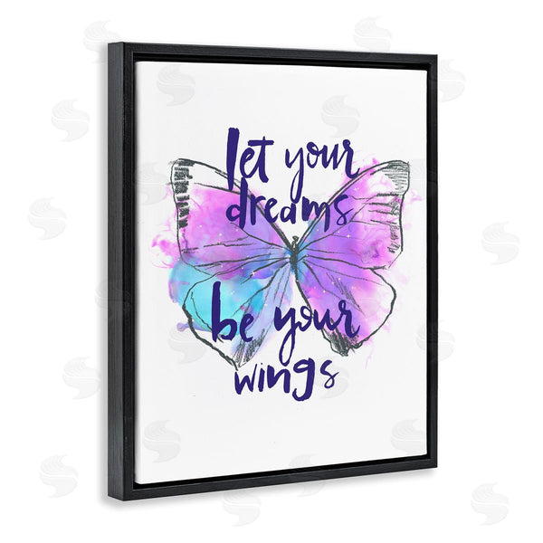 Stupell Industries Jennifer Paxton Parker | Dreams Quote Purple Butterfly