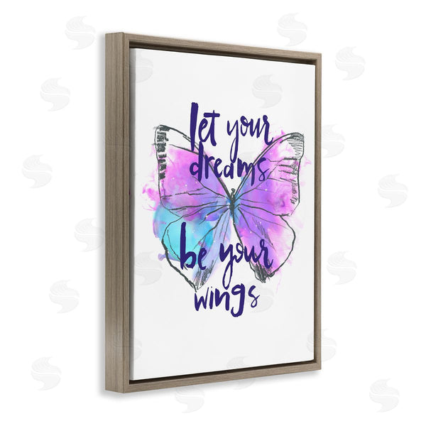 Stupell Industries Jennifer Paxton Parker | Dreams Quote Purple Butterfly