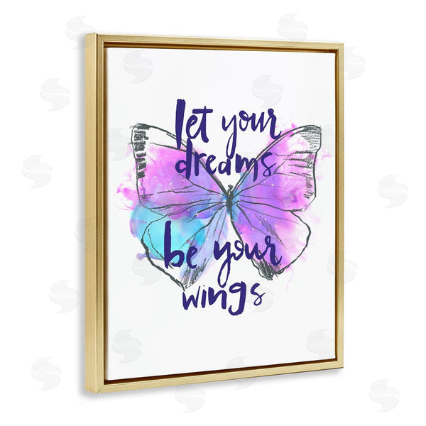 Stupell Industries Jennifer Paxton Parker | Dreams Quote Purple Butterfly