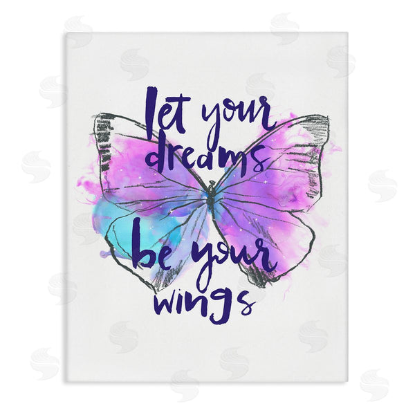 stupell industries Jennifer Paxton Parker | Dreams Quote Purple Butterfly