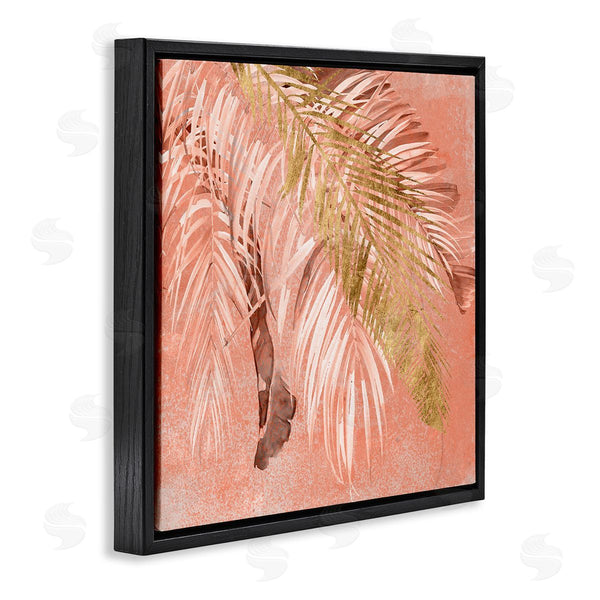 Stupell Industries Jennifer Paxton Parker | Falling Palm Tree Fronds Tropical Pink Plants Wall Art