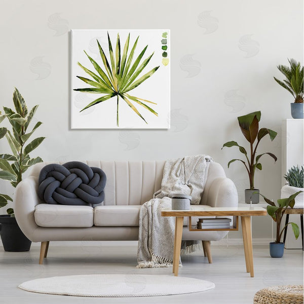 Stupell Industries Jennifer Paxton Parker | Fan Palm Foliage Tropical Plant Green Palate Painting Wall Art