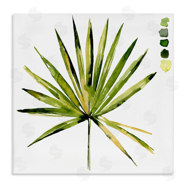 stupell industries Jennifer Paxton Parker | Fan Palm Foliage Tropical Plant Green Palate Painting Wall Art