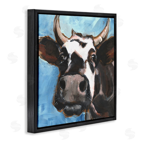 Stupell Industries Jennifer Paxton Parker | Farm Cattle Close Up Countryside Animal Portrait