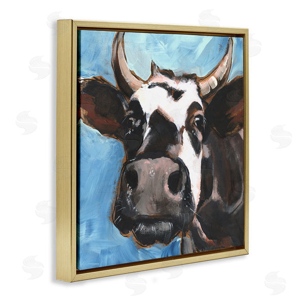 Stupell Industries Jennifer Paxton Parker | Farm Cattle Close Up Countryside Animal Portrait