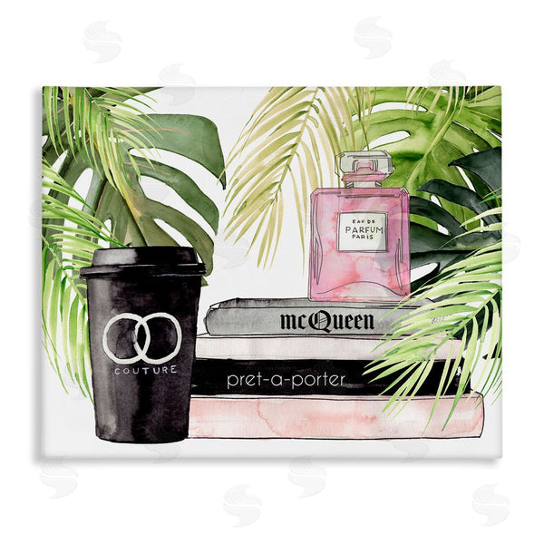 stupell industries Jennifer Paxton Parker | Fashion Forward Coffee Cup Perfume Bottle Glam Magazines Wall Art