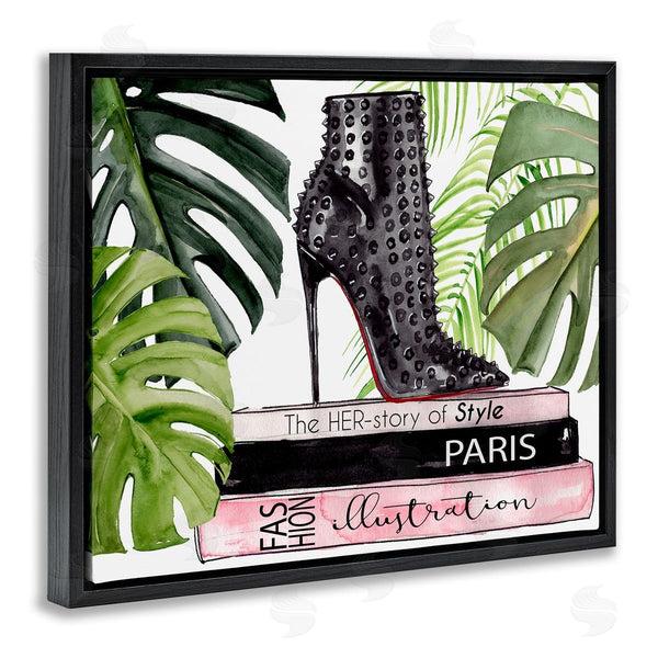 Stupell Industries Jennifer Paxton Parker | Her-story Of Style Phrase Glam Fashion Book Stack Wall Art