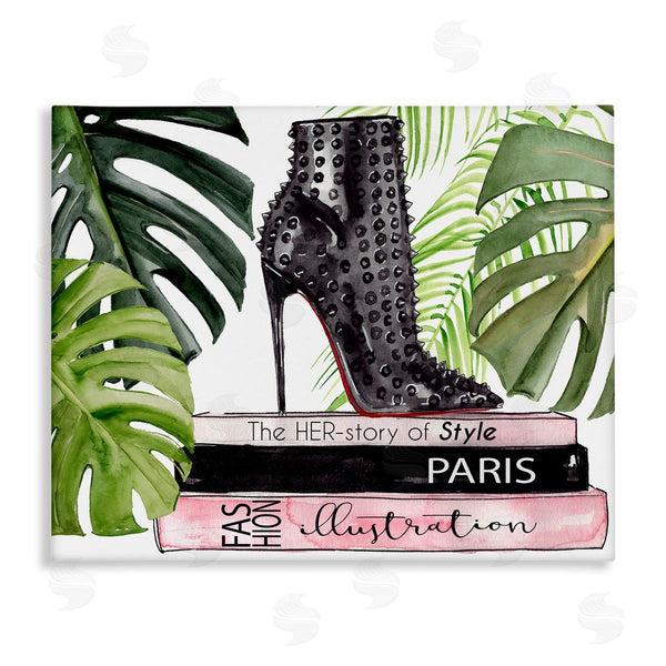 stupell industries Jennifer Paxton Parker | Her-story of Style Phrase Glam Fashion Book Stack Wall Art