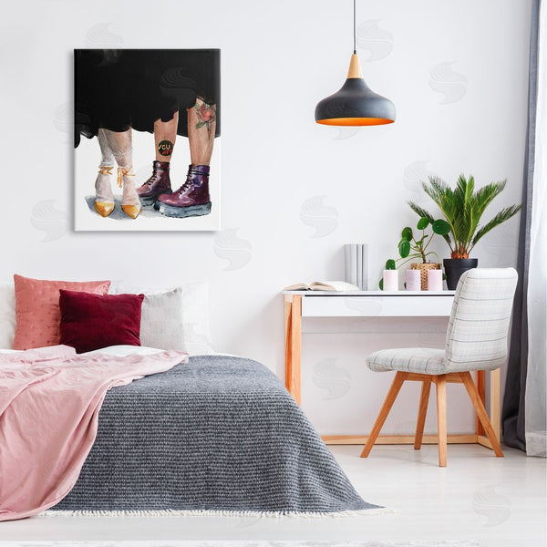 Stupell Industries Jennifer Paxton Parker | Man & Woman Fashion Shoes Couple Wall Art