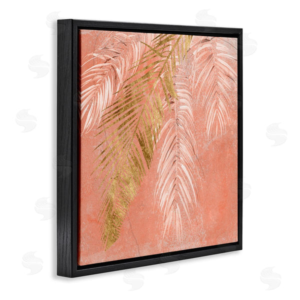 Stupell Industries Jennifer Paxton Parker | Pink Palm Fronds Distressed Tropical Plant Still Life Wall Art