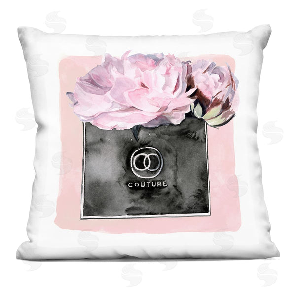 stupell industries Jennifer Paxton Parker | Pink Perfume & Flower Blossoms Printed Throw Pillow