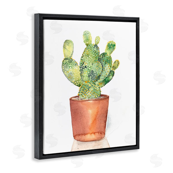 Stupell Industries Jennifer Paxton Parker | Prickly Pear Potted Cactus Watercolor Still Life Painting Wall Art