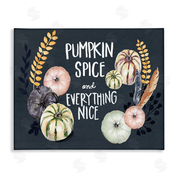 stupell industries Jennifer Paxton Parker | Pumpkin Spice Everything Nice Phrase Autumn Harvest Feathers Wall Art