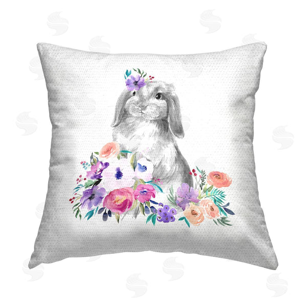 Stupell Industries Jennifer Paxton Parker | Rabbit In Spring Garden Printed Throw Pillow