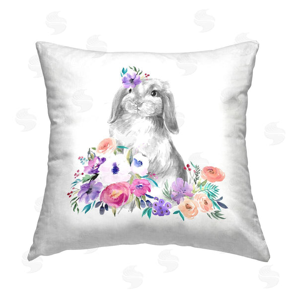 stupell industries Jennifer Paxton Parker | Rabbit in Spring Garden Printed Throw Pillow