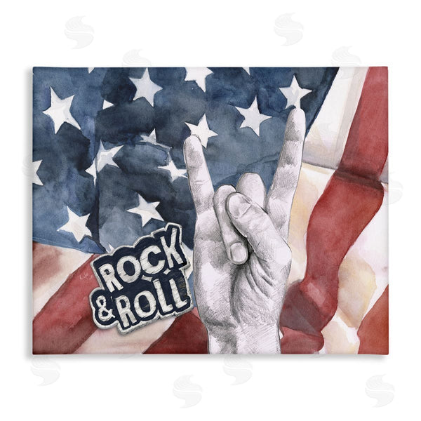 stupell industries Jennifer Paxton Parker | Rock And Roll American Flag
