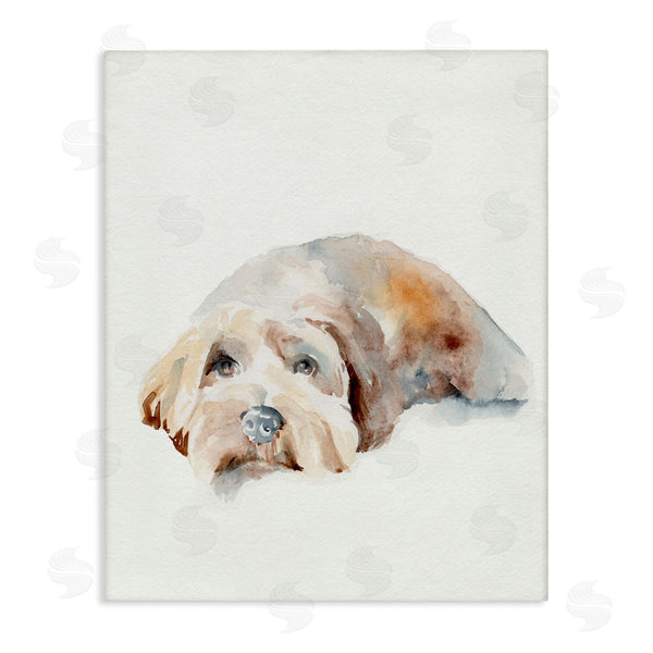 stupell industries Jennifer Paxton Parker | Scruffy Dog Laying Down Painting