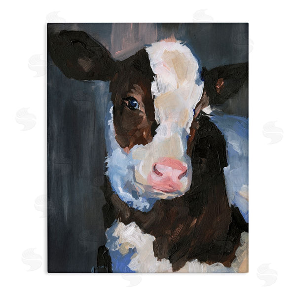 stupell industries Jennifer Paxton Parker | Smiley Posing Cow Farm Cattle Animal Painting Wall Art