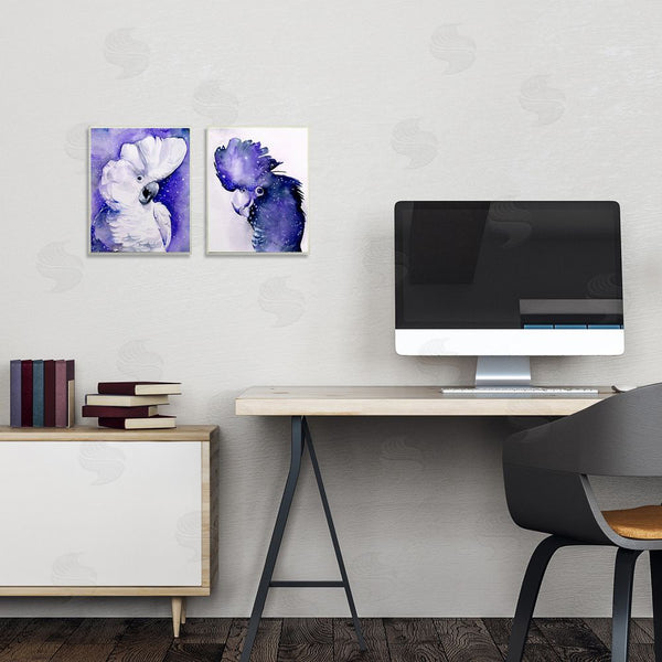 Stupell Industries Jennifer Paxton Parker | Space Birds Purple Watercolor Wall Art