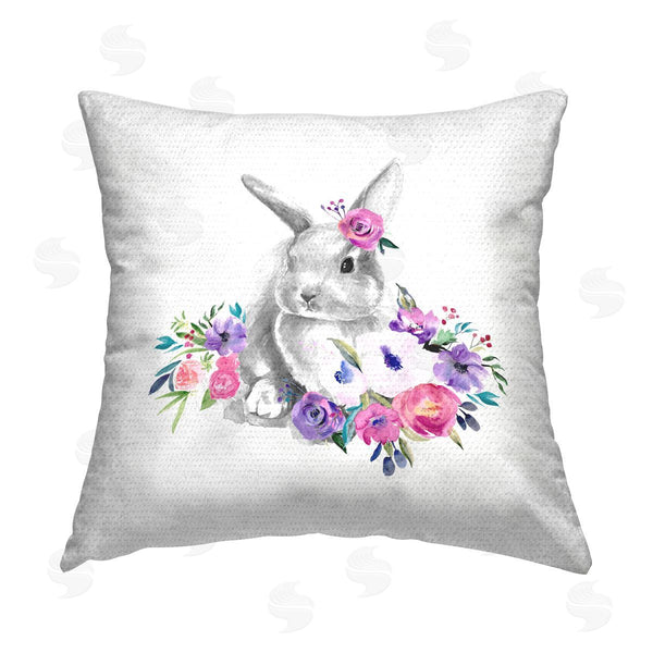 Stupell Industries Jennifer Paxton Parker | Spring Florals Bunny Printed Throw Pillow