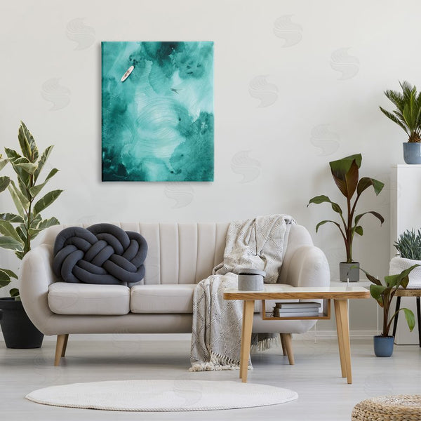 Stupell Industries Jennifer Paxton Parker | Surfer On Deep Blue Water Ariel Ocean View Wall Art