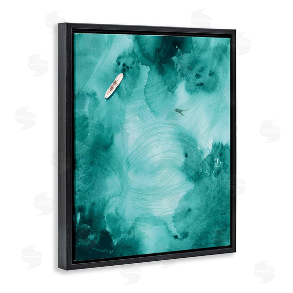 Stupell Industries Jennifer Paxton Parker | Surfer On Deep Blue Water Ariel Ocean View Wall Art