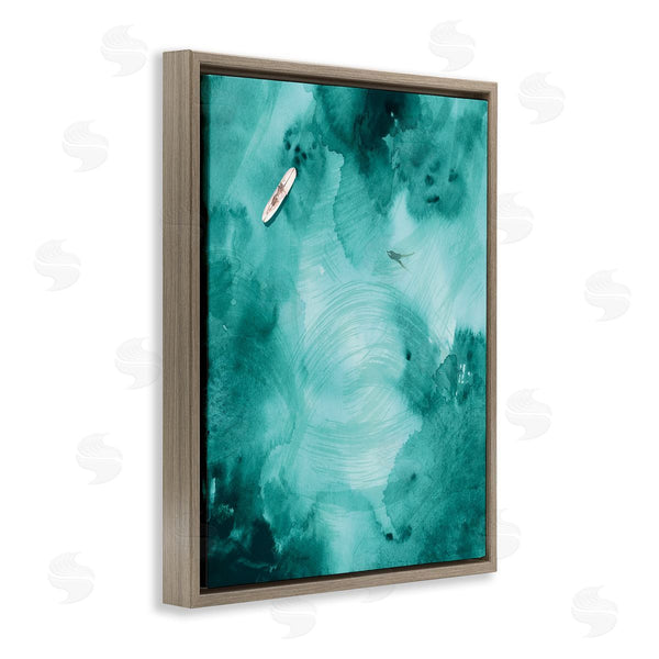 Stupell Industries Jennifer Paxton Parker | Surfer On Deep Blue Water Ariel Ocean View Wall Art
