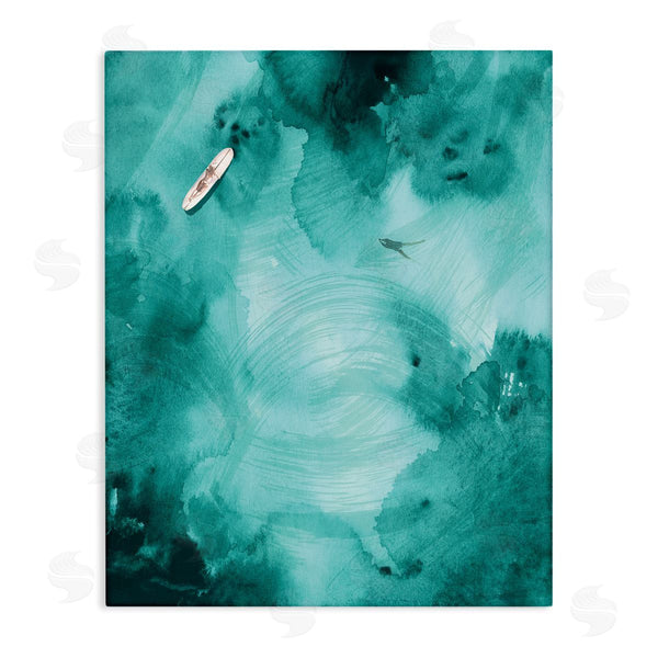 stupell industries Jennifer Paxton Parker | Surfer On Deep Blue Water Ariel Ocean View Wall Art