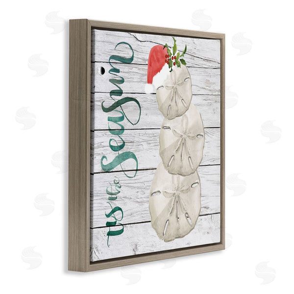 Stupell Industries Jennifer Paxton Parker | Tis The Sea Sun Phrase Christmas Sand Dollars