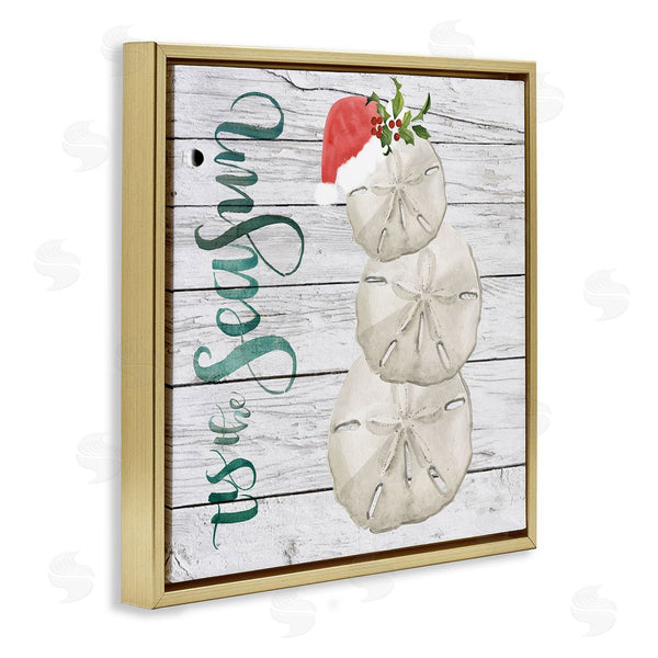 Stupell Industries Jennifer Paxton Parker | Tis The Sea Sun Phrase Christmas Sand Dollars