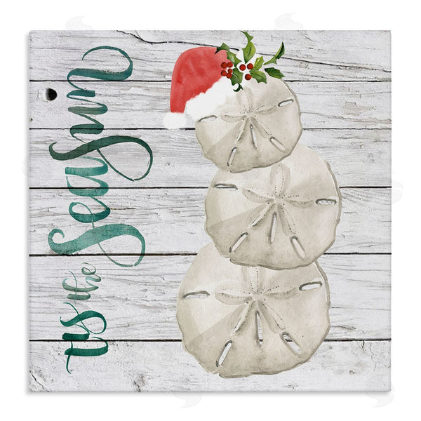 stupell industries Jennifer Paxton Parker | Tis the Sea Sun Phrase Christmas Sand Dollars